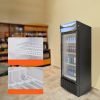 Üvegajtós italhűtő fekete 195 literes palackhűtő 5 állítható polccal kereskedelmi hűtőszekrény gasztro italhűtő