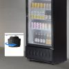 Üvegajtós italhűtő fekete 345 literes palackhűtő 5 állítható polccal kereskedelmi hűtőszekrény gasztro italhűtő