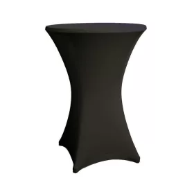   Spandex sztreccs huzat bisztró asztalhoz 60 cm átmérőjű fekete színű elasztikus asztalszoknya