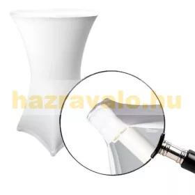   Spandex sztreccs huzat bisztró asztalhoz 60 cm átmérőjű fekete színű elasztikus asztalszoknya