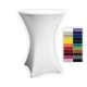 Spandex stretch cover for bistro table, event table 70 cm diameter white elastic table skirt