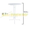 Spandex stretch cover for bistro table, event table 70 cm diameter white elastic table skirt