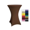 Spandex stretch cover for bistro table, event table 80 cm diameter brown elastic table skirt