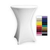 Spandex stretch cover for bistro table, event table 80 cm diameter white elastic table skirt