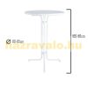 Spandex stretch cover for bistro table, event table 80 cm diameter white elastic table skirt