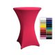 Spandex stretch cover for bistro table, event table 80 cm diameter red elastic table skirt 