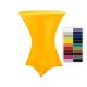 Spandex stretch cover for bistro table, event table 80 cm diameter yellow elastic table skirt