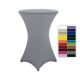 Spandex stretch cover for bistro table, event table 80 cm diameter gray elastic table skirt