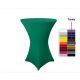 Spandex stretch cover for bistro table, event table 80 cm diameter turquoise elastic table skirt