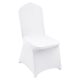 Spandex stretch cover for wedding chairs, event chairs in white, made of elastic material, washable design