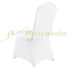 Spandex stretch cover for wedding chairs, event chairs in white, made of elastic material, washable design