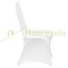 Spandex stretch cover for wedding chairs, event chairs in white, made of elastic material, washable design