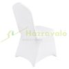 Spandex stretch cover for wedding chairs, event chairs in white, made of elastic material, washable design