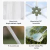 Átlátszó kerti kupolasátor 3,6x2,2 m 4–7 személyes geodéziai PVC buboréksátor kertbe, teraszra és rendezvényekhez