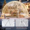 Átlátszó kerti kupolasátor 3,6x2,2 m 4–7 személyes geodéziai PVC buboréksátor kertbe, teraszra és rendezvényekhez