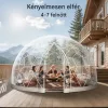 Átlátszó kerti kupolasátor 3,6x2,2 m 4–7 személyes geodéziai PVC buboréksátor kertbe, teraszra és rendezvényekhez