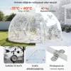 Átlátszó kerti kupolasátor 2,9 x1,75 m 2–4 személyes geodéziai PVC buboréksátor kertbe, teraszra és kempingezéshez