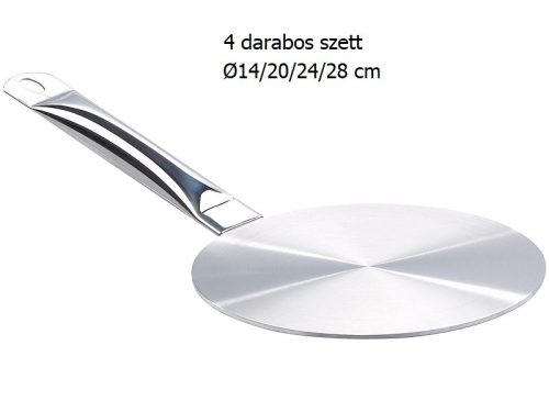 Indukciós lap átalakító adapter lemez 4 darabos szett melegítő alátét Ø14/20/24/28 cm