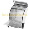 Large stainless steel mail box, reinforced insulated design, elegant convex stainless letter cabinet with newspaper holder