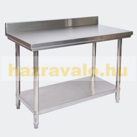   Inox munkaasztal 100x60 cm rozsdamentes konyhai pult saválló anyagból készült asztal peremmel