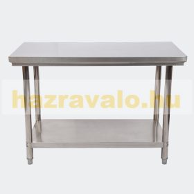   Inox munkaasztal 100x60 cm rozsdamentes konyhai pult saválló anyagból készült asztal perem nélkül