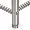 Inox munkaasztal 120×60 cm, rozsdamentes konyhai pult leesésvédő hátsó peremmel, SUS201 acélból