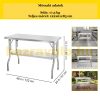 Inox industrial table 122x61x85 cm 130 kg load capacity large kitchen stainless furniture work table