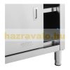 Inox industrial kitchen cabinet 150x70x85 cm large kitchen stainless steel furniture with edge 600 kg load capacity
