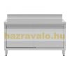 Inox industrial kitchen cabinet 150x70x85 cm large kitchen stainless steel furniture with edge 600 kg load capacity