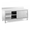 Inox industrial kitchen cabinet 200x60x97 cm 600 kg capacity large kitchen stainless steel furniture work table with edge 