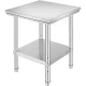 Inox ipari konyhaasztal 60x60x80 cm 150 kg teherbírású nagykonyhai rozsdamentes bútor munkaasztal