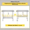 Inox industrial kitchen table 90x60x70 cm 260 kg load capacity large kitchen stainless steel furniture work table