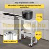Inox industrial kitchen table with wheels 61x30x81 cm 150 kg load capacity large kitchen stainless furniture work table