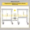 Inox industrial kitchen table with wheels 76x60x81 cm 130 kg load capacity large kitchen stainless furniture work table