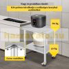 Inox industrial kitchen table with wheels 76x60x81 cm 130 kg load capacity large kitchen stainless furniture work table