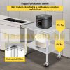 Inox industrial kitchen table with wheels 91x60x82 cm 160 kg load capacity large kitchen stainless steel furniture work table