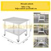 Inox industrial kitchen table with wheels 91x76x82 cm 160 kg load capacity large kitchen stainless furniture work table