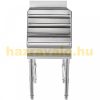 Inox bar stainless steel drink holder, cocktail counter 30x58x82 cm metal bottle stand 5 rows Speed ​​Rack