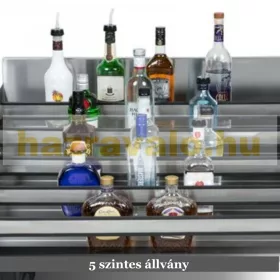   Inox bárpult rozsdamentes italtartó, koktélpult 45x58x83 cm fém palack állvány 5 soros Speed Rack