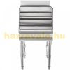 Inox bar stainless steel drink holder, cocktail counter 45x58x83 cm metal bottle stand 5 rows Speed ​​Rack