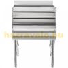 Inox bar stainless steel drink holder, cocktail counter 60x58x82 cm metal bottle stand 5 rows Speed ​​Rack