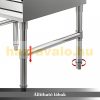 Inox bárpult rozsdamentes italtartó, koktélpult 60x58x82 cm fém palack állvány 5 soros Speed Rack