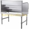 Inox bar counter stainless steel drink holder, cocktail counter 91x47x82 cm metal bottle stand 4 rows Speed ​​Rack