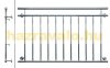 Balcony railing stainless French balcony acid-proof steel railing 156x90 cm inox