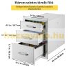 Built-in kitchen drawer outdoor stainless steel 3-drawer cabinet 36x51x59 cm inox BBQ grill drawer system