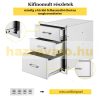 Built-in kitchen drawer outdoor stainless steel 3-drawer cabinet 36x51x59 cm inox BBQ grill drawer system