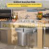 Built-in kitchen drawer outdoor stainless steel 2-drawer cabinet 75x25x50 cm inox BBQ grill drawer system