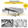 Built-in kitchen drawer outdoor stainless steel 2-drawer cabinet 75x25x50 cm inox BBQ grill drawer system