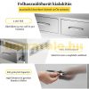 Built-in kitchen drawer outdoor stainless steel 2-drawer cabinet 75x25x50 cm inox BBQ grill drawer system