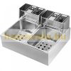 Hospitality inox electric deep fryer stainless steel double fryer 12 liters 5000W for restaurants, industrial kitchens